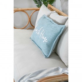 Cuscino Home ESPRIT Beach Bianco Blu cielo Mediterraneo 60 x 10 x 35 cm
