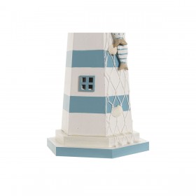 Decorazione luminosa Home ESPRIT Legno Marinaio Faro 14 x 14 x 40 cm (2 Unità)