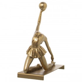 Statua Decorativa Alexandra House Living Dorato Plastica Ginnasta 11 x 19 x 24 cm