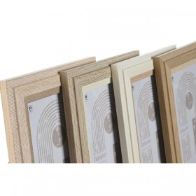 Cornice Portafoto Home ESPRIT Multicolore Alluminio Cristallo Legno MDF Scandi 16 x 2,8 x 21 cm (4 Unità)