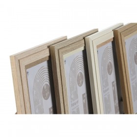 Cornice Portafoto Home ESPRIT Cristallo Legno MDF 18 x 2,8 x 23 cm (4 Unità)