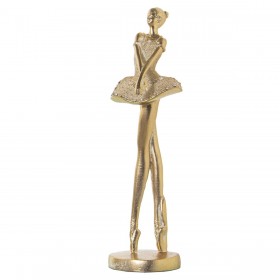 Statua Decorativa Alexandra House Living Dorato Acrilico Plastica Melammina Ballerina
