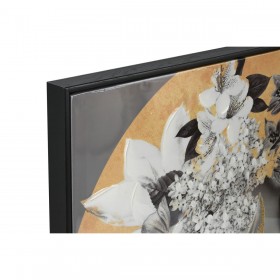 Quadro Home ESPRIT Fiori Moderno 100 x 3,5 x 100 cm (2 Unità)