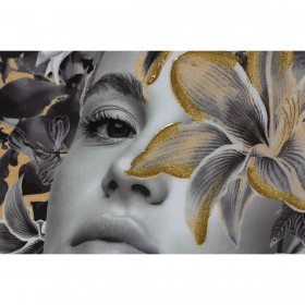 Quadro Home ESPRIT Fiori Moderno 100 x 3,5 x 100 cm (2 Unità)