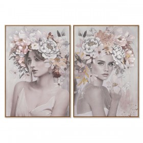 Quadro Home ESPRIT Fiori Moderno 70 x 3,5 x 100 cm (2 Unità)