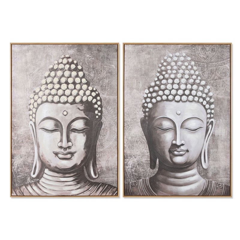 Quadro Home ESPRIT Buddha Orientale 70 x 3,5 x 100 cm (2 Unità)