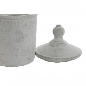 Vaso Home ESPRIT Grigio Cemento Orientale 15 x 15 x 25 cm
