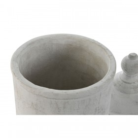 Vaso Home ESPRIT Grigio Cemento Orientale 15 x 15 x 25 cm