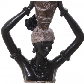 Statua Decorativa Alexandra House Living Marrone Plastica Africana 9 x 12 x 42 cm