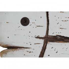 Statua Decorativa Home ESPRIT Bianco Naturale Pesce Finitura invecchiata (2 Unità)