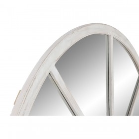 Specchio da parete Home ESPRIT Bianco Abete Specchio Neoclassico Finestra 150 x 3,5 x 186 cm