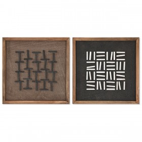 Quadro Home ESPRIT Moderno 40,2 x 4 x 40,2 cm (2 Unità)