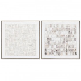 Quadro Home ESPRIT Astratto Città 82,2 x 4,5 x 82,2 cm (2 Unità)