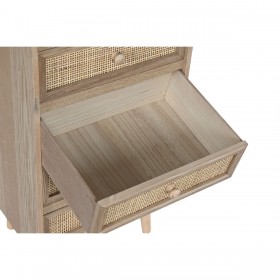 Cassettiera Home ESPRIT Naturale Rattan Legno di paulownia 40 x 30 x 104 cm