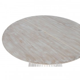 Tavolo da Pranzo Home ESPRIT Bianco legno di mindi 120 x 120 x 75 cm