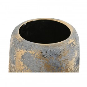 Vaso Home ESPRIT Dorato Bicolore Gres Moderno Finitura invecchiata 17 x 17 x 26 cm