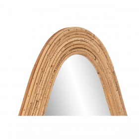 Specchio da parete Home ESPRIT Naturale Cristallo Rattan Città 71 x 2,5 x 120,5 cm