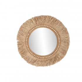 Specchio da parete Home ESPRIT Naturale Tropicale 80 x 4 x 80 cm