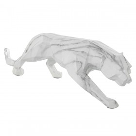 Statua Decorativa Alexandra House Living Plastica Pantera 14 x 46 x 16 cm Marmo