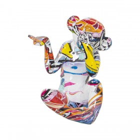 Statua Decorativa Alexandra House Living Acrilico Plastica Melammina Scimmia 13 x 10 x 15 cm