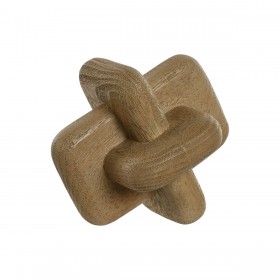 Statua Decorativa Home ESPRIT Marrone Nodo 14 x 14 x 14 cm