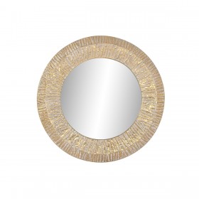 Specchio da parete Home ESPRIT Dorato Moderno Decapaggio 78 x 4 x 78 cm