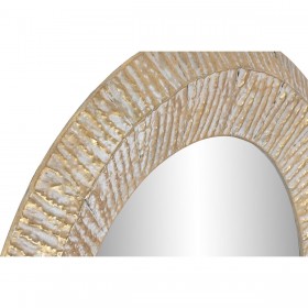 Specchio da parete Home ESPRIT Dorato Moderno Decapaggio 78 x 4 x 78 cm