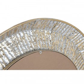 Specchio da parete Home ESPRIT Dorato Moderno Decapaggio 78 x 4 x 78 cm
