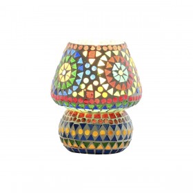 Lampada da tavolo Home ESPRIT Multicolore Alluminio Cristallo 220 V 13 x 13 x 17 cm (2 Unità)