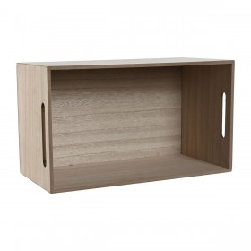 Scatola Decorativa Home ESPRIT Multicolore Naturale Legno MDF 36 x 21 x 18 cm