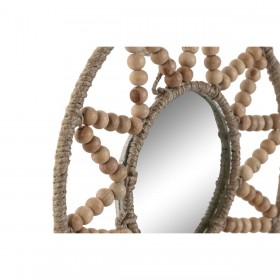 Set di Specchi Home ESPRIT Naturale Scandi 20 x 1 x 20 cm (3 Pezzi)
