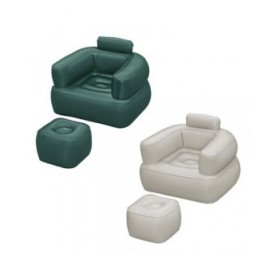 Bestway Sillon Gonfiabile con Reposapiedi Colore Assortito 107x99x80/48x48x36 cm