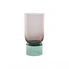 Vaso Home ESPRIT Bicolore Cristallo 15 x 15 x 32 cm