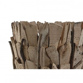 Set di vasi da fiori Home ESPRIT Marrone Legno di paulownia 35 x 35 x 45 cm (2 Pezzi)