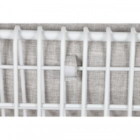 Divano Home ESPRIT Bianco Beige Metallo 180 x 66 x 66 cm