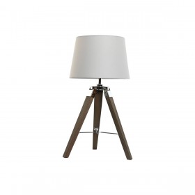 Lampada da tavolo Home ESPRIT Bianco Marrone Legno 36 x 36 x 60 cm