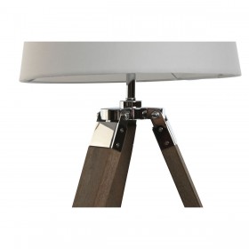Lampada da tavolo Home ESPRIT Bianco Marrone Legno 36 x 36 x 60 cm