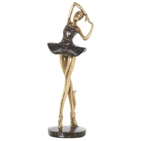 Statua Decorativa Alexandra House Living Dorato Plastica Ballerina 14 x 16 x 38 cm