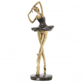Statua Decorativa Alexandra House Living Dorato Plastica Ballerina 14 x 16 x 38 cm