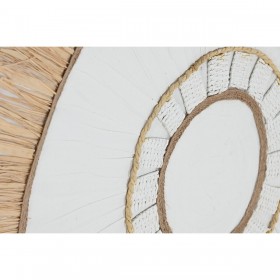 Tela Home ESPRIT Bianco Naturale Boho 92 x 4,5 x 92 cm (2 Unità)