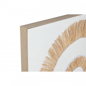 Tela Home ESPRIT Bianco Naturale Boho 92 x 4,5 x 92 cm (2 Unità)