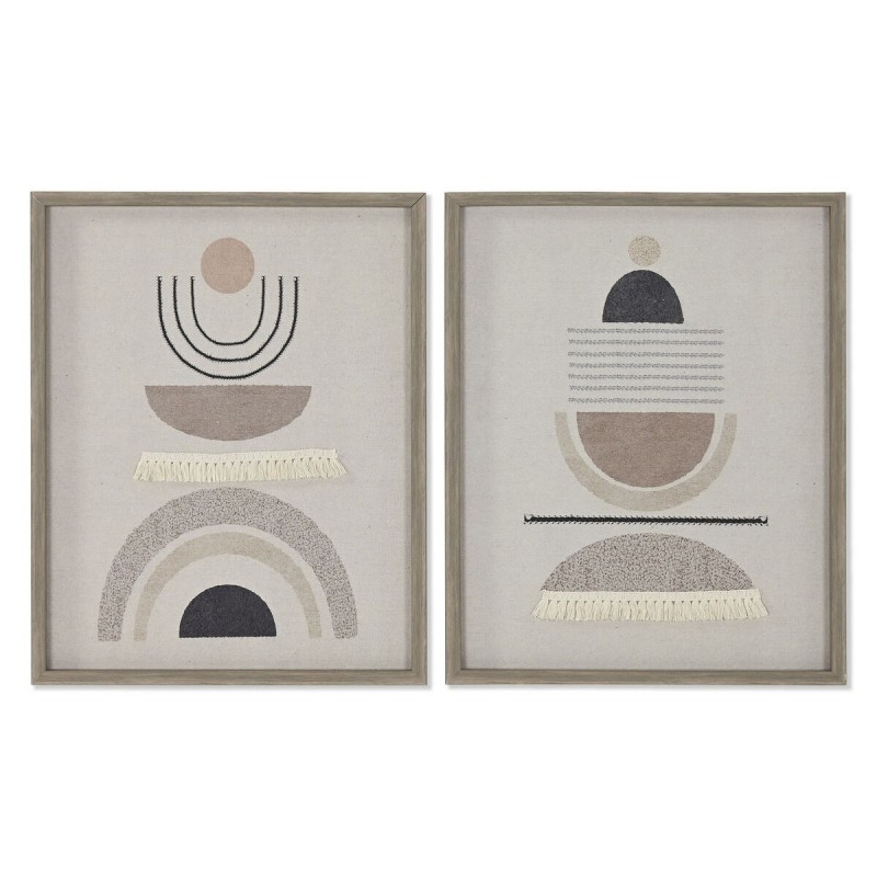 Tela Home ESPRIT Beige Moderno Scandinavo 40 x 4 x 50 cm (2 Unità)