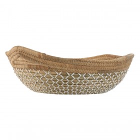 Centrotavola Home ESPRIT Bianco Marrone Chiaro Naturale Città 51 x 45 x 13 cm (2 Unità)