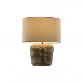 Lampada da tavolo Home ESPRIT Bianco Marrone 50 W 220 V 38 x 38 x 47 cm