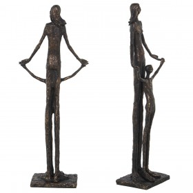 Statua Decorativa Alexandra House Living Dorato Plastica Donna Bimbo 18 x 27 x 59 cm