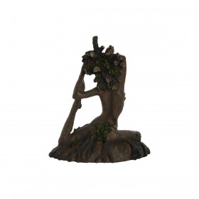 Statua Decorativa Home ESPRIT Marrone Yoga Indiano 13 x 6 x 16 cm (2 Unità)