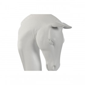 Lampada da Parete Home ESPRIT Bianco Moderno Cavallo Finitura invecchiata 220 V 18 x 21,5 x 50,5 cm (2 Unità)