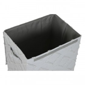 Cestino Home ESPRIT Grigio Crema 40 x 30 x 50 cm (2 Unità)