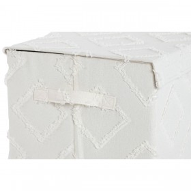 Cestino Home ESPRIT Grigio Crema 40 x 30 x 50 cm (2 Unità)