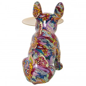 Statua Decorativa Alexandra House Living Multicolore Plastica Cane 22 x 34 x 29 cm Vassoio